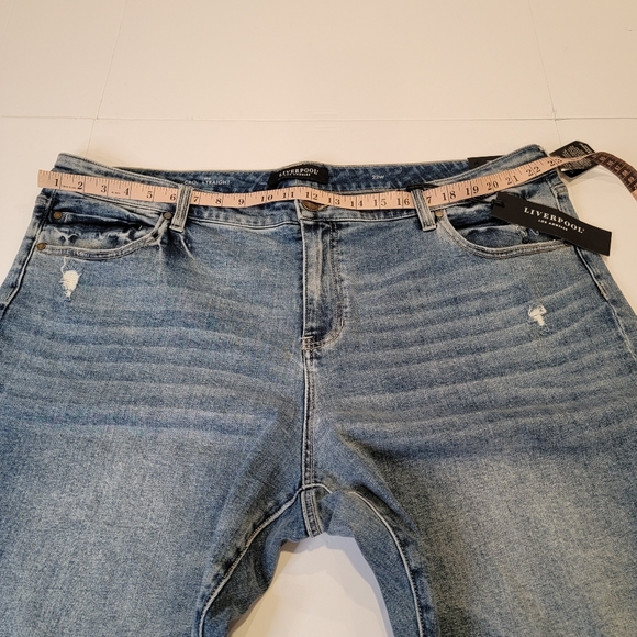 Liverpool Kenndy Crop Straight Jeans with Destruction LM7195VH Size 22W NEW! - Picture 6 of 17